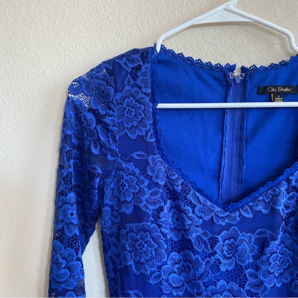 Fancy blue long sleeve dress!